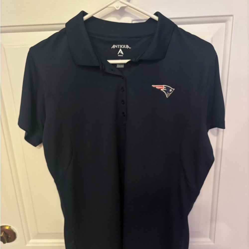 Antigua Women's Navy New England Patriots Polo